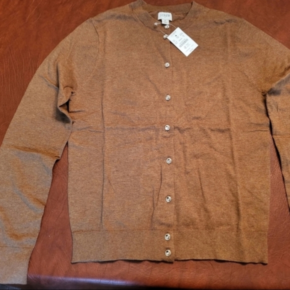 NWT CARAMEL CARDIGAN WITH JEWEL BUTTONS! - Picture 3 of 6